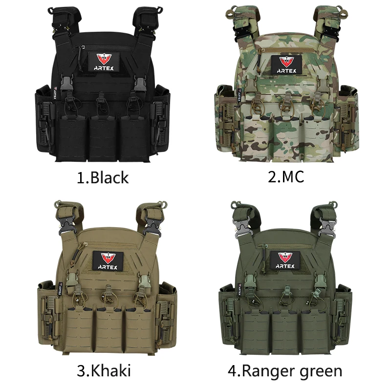 Chaleco táctico ARTEX ligero MOLLE portaplacas liberación rápida - imagen 4