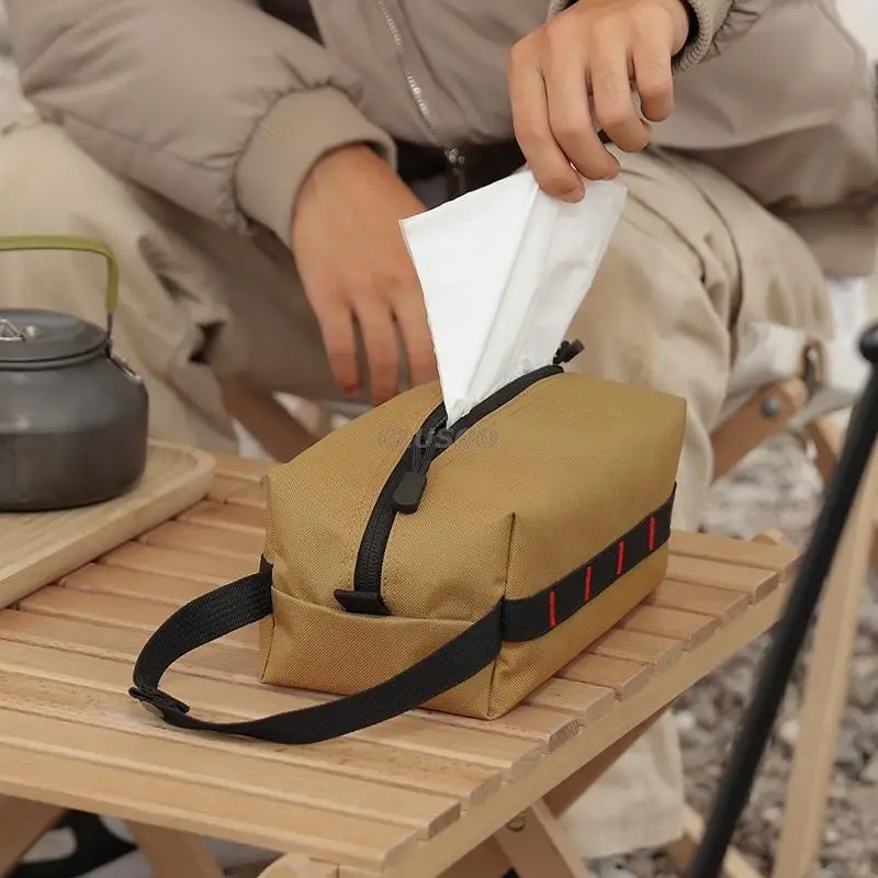 Estuche compacto para pañuelos de camping