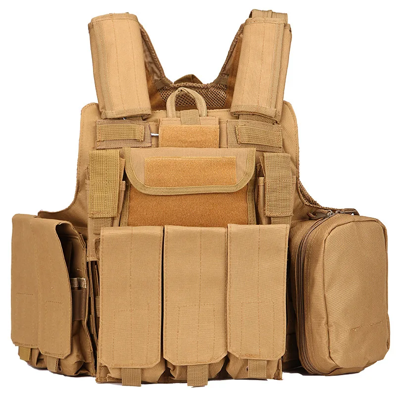 Chaleco táctico MOLLE para airsoft con portacargadores desmontable - imagen 2