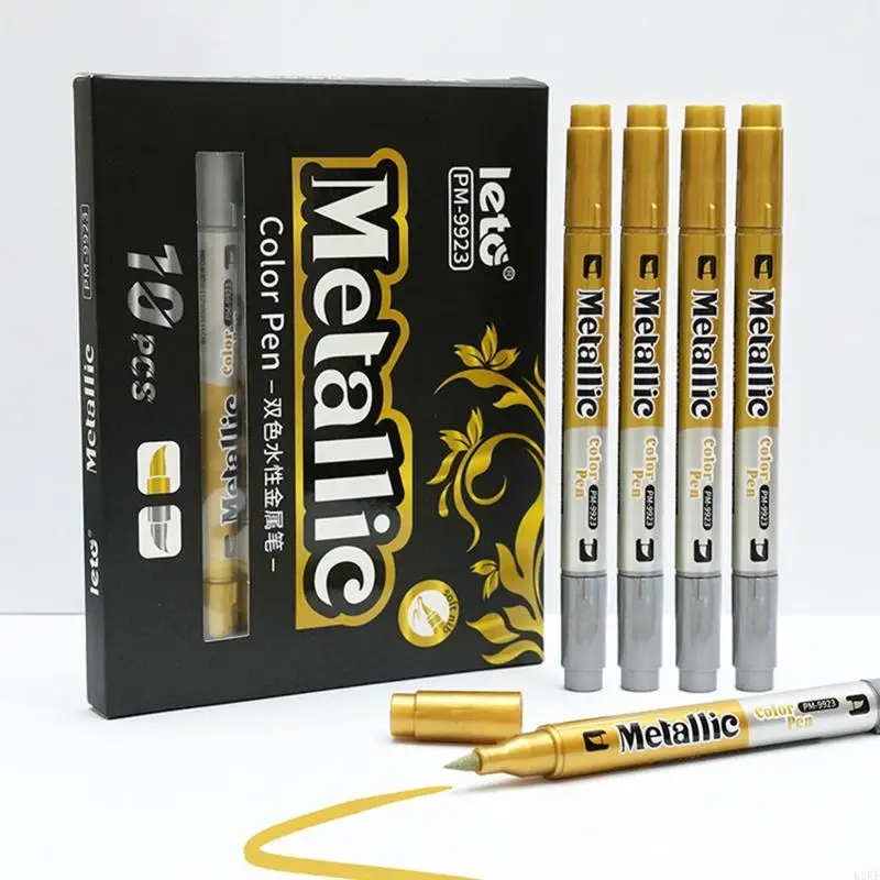 Rotulador impermeable metalizado oro y plata, secado rápido - imagen 2