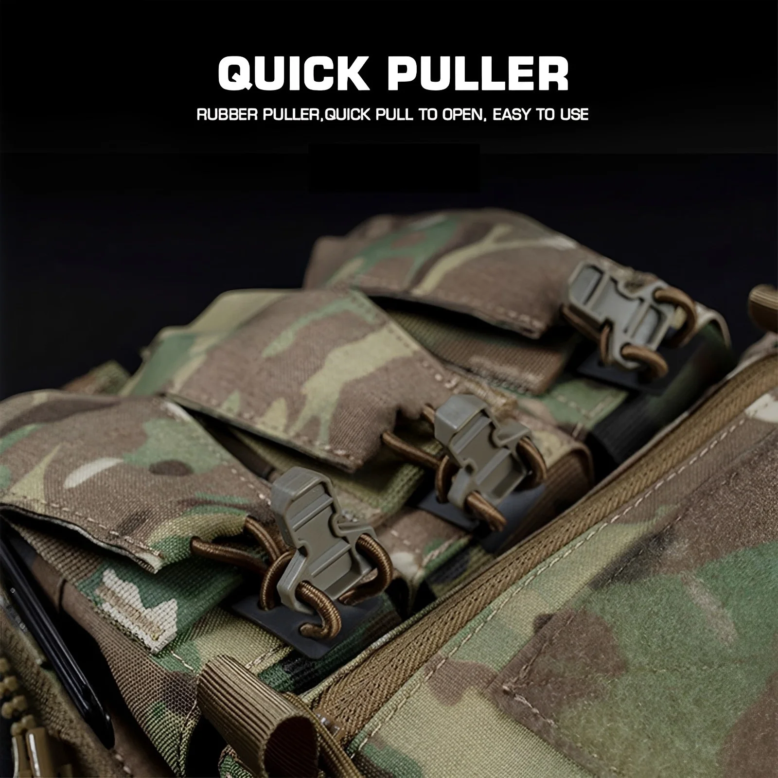 Banger panel trasero táctico MOLLE para airsoft con bolsillo expansión - imagen 2