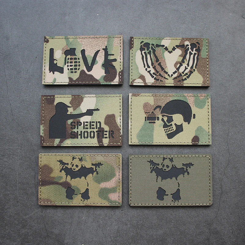 Set parches reflectantes camuflaje táctico nailon Shooter ONE7 - imagen 4