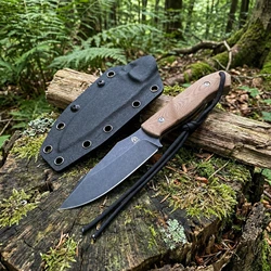 Cuchillo táctico de hoja fija con mango G10 y funda