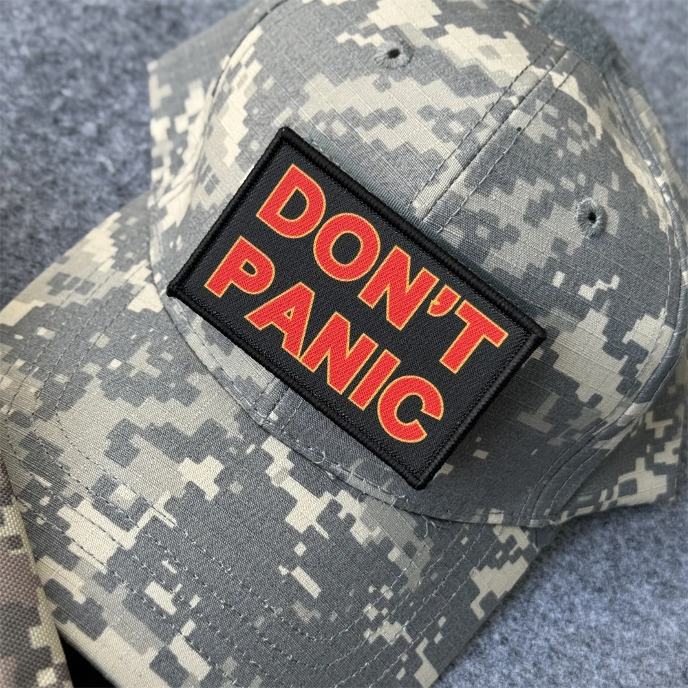 Parche "DON'T PANIC" – Insignia moral táctica MOLLE para ropa ripstop - imagen 3