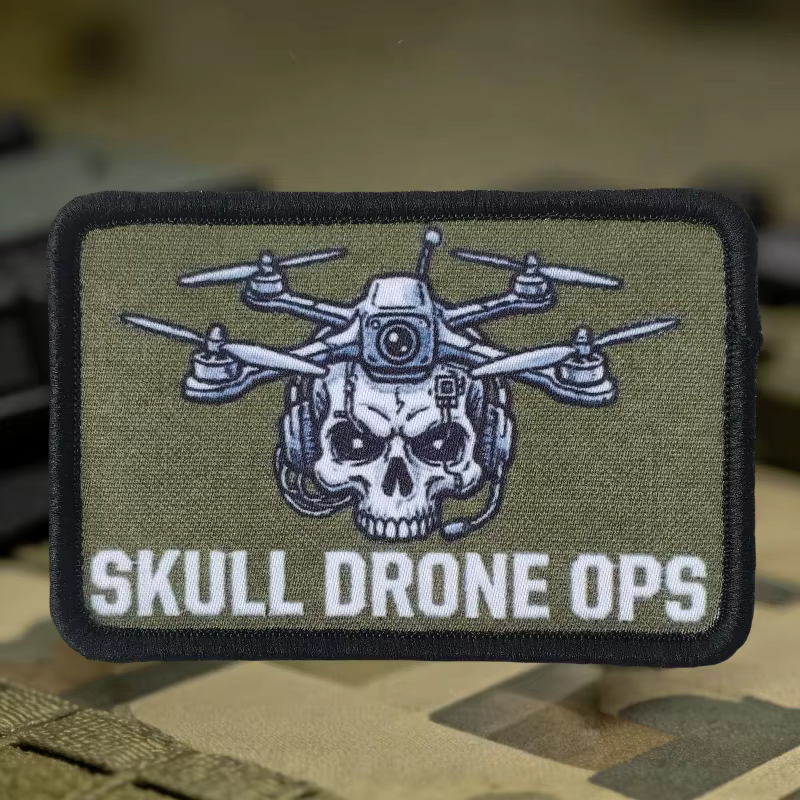 Parche Skull Drone Ops con gancho y bucle