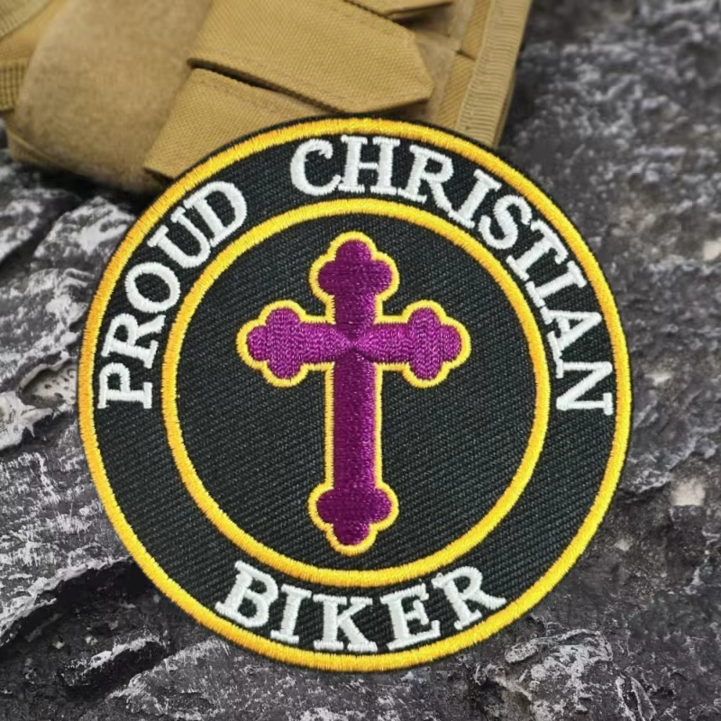 Parche bordado cruz de Jesús – Insignia moral equipamiento táctico - imagen 4