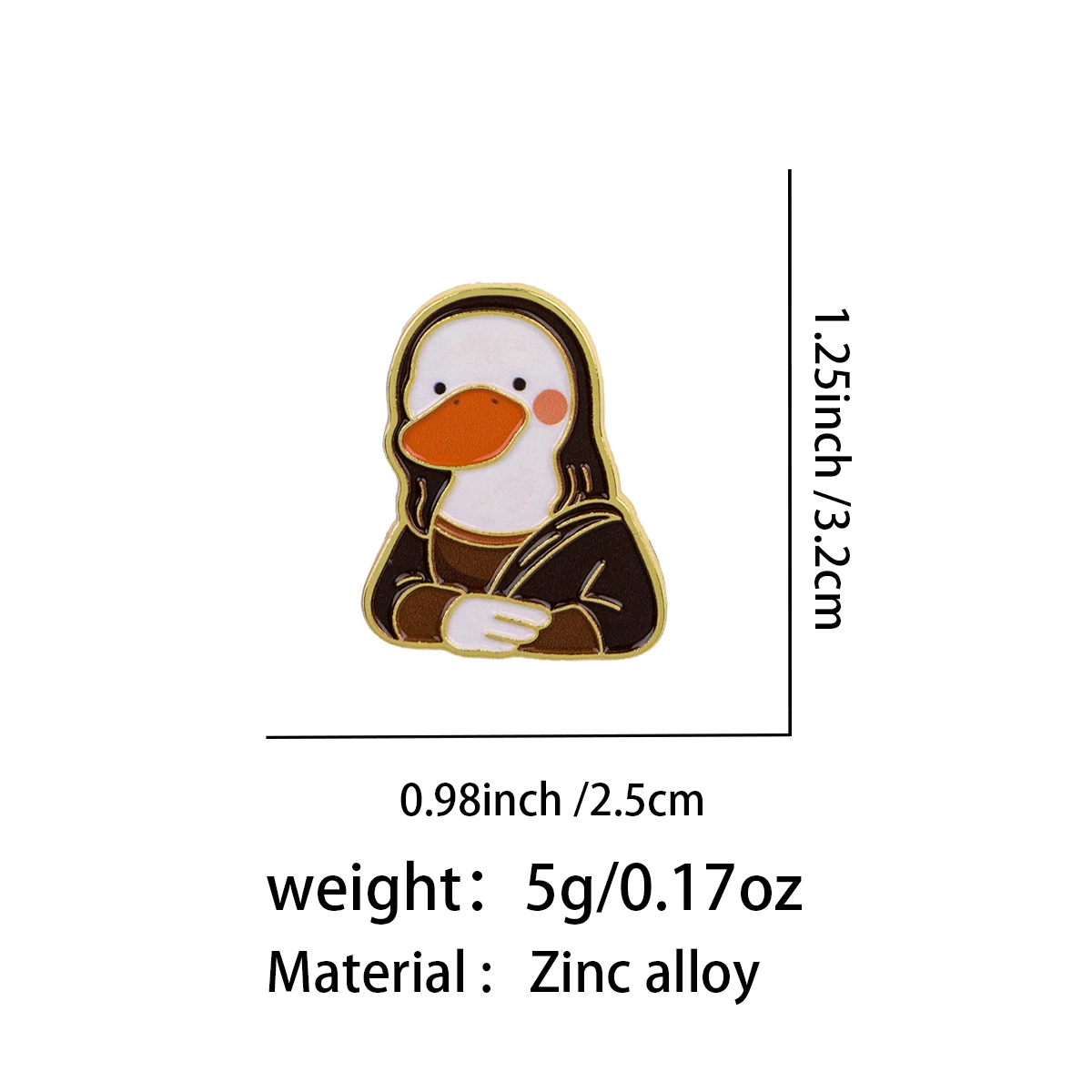 Pin de esmalte de pato divertido