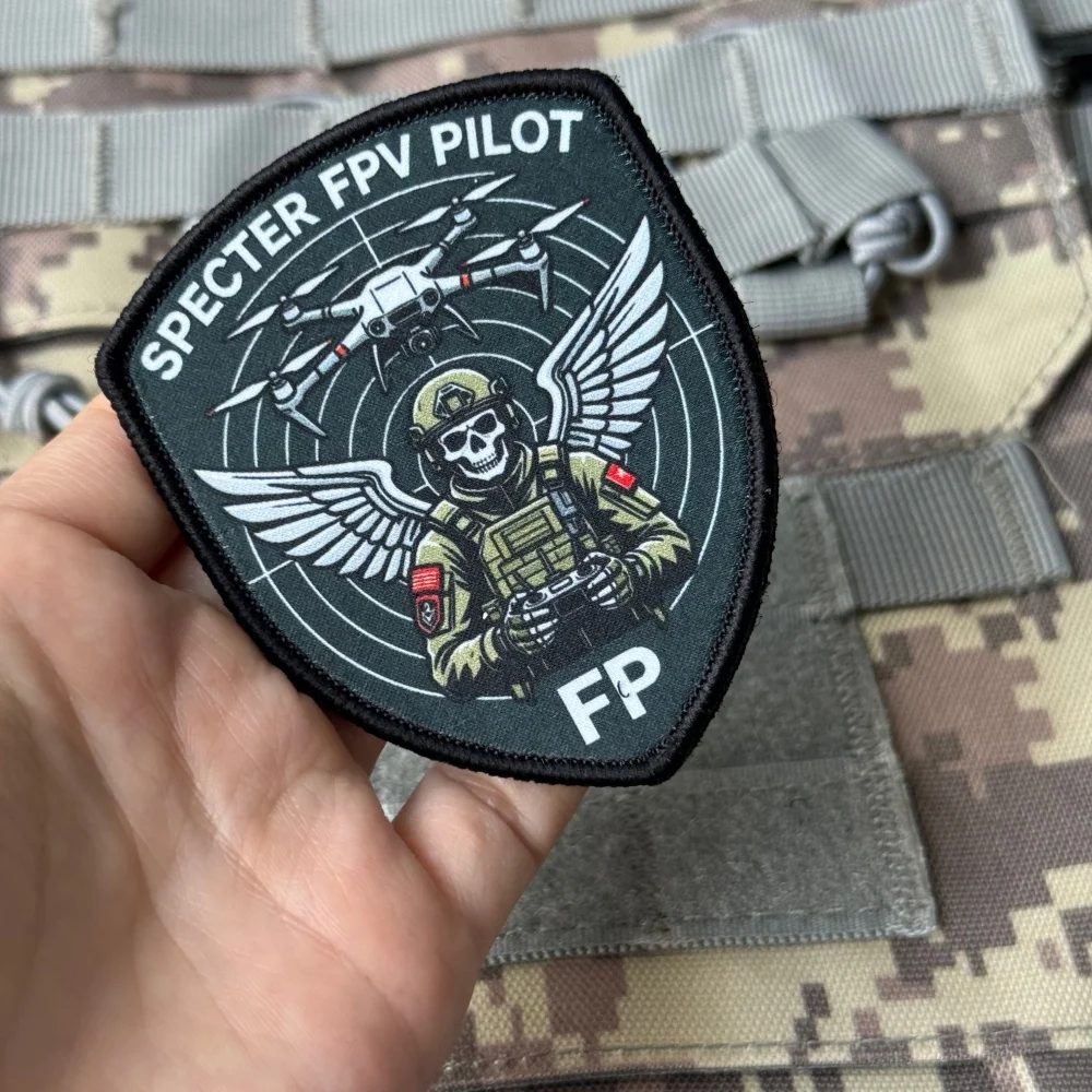Parche táctico moral piloto FPV Specter – Velcro para mochila militar - imagen 3