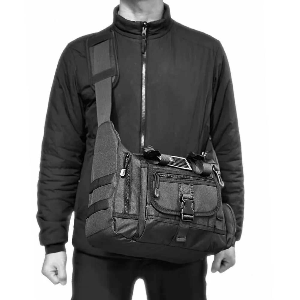 Bolso táctico bandolera impermeable A4 para portátil camuflaje - imagen 4