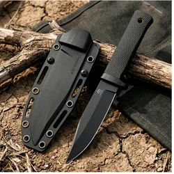 Cuchillo fijo táctico con mango G10 y funda para aire libre uso diario