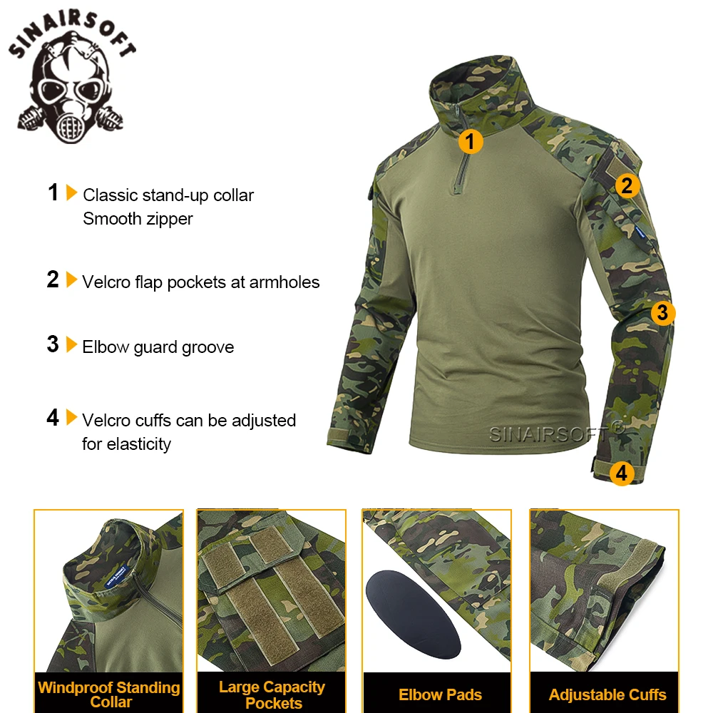 Ejército EE. UU. BDU Gen3 uniforme táctico ajustado manga larga - imagen 3