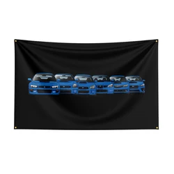 Bandera JDM evolución del automóvil para decoración de garaje