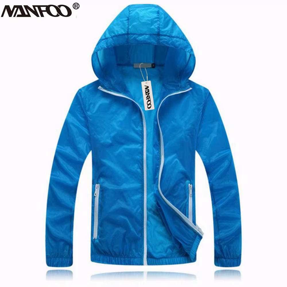 Chaqueta solar ultrafina transpirable con capucha para correr y pesca