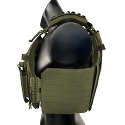 Chaleco táctico MOLLE modular corte láser, resistente y hebilla rápida