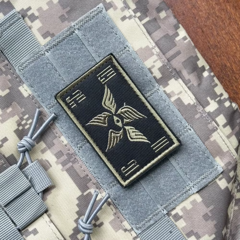 Parche táctico Chevron ángel guardián moral bordado con velcro