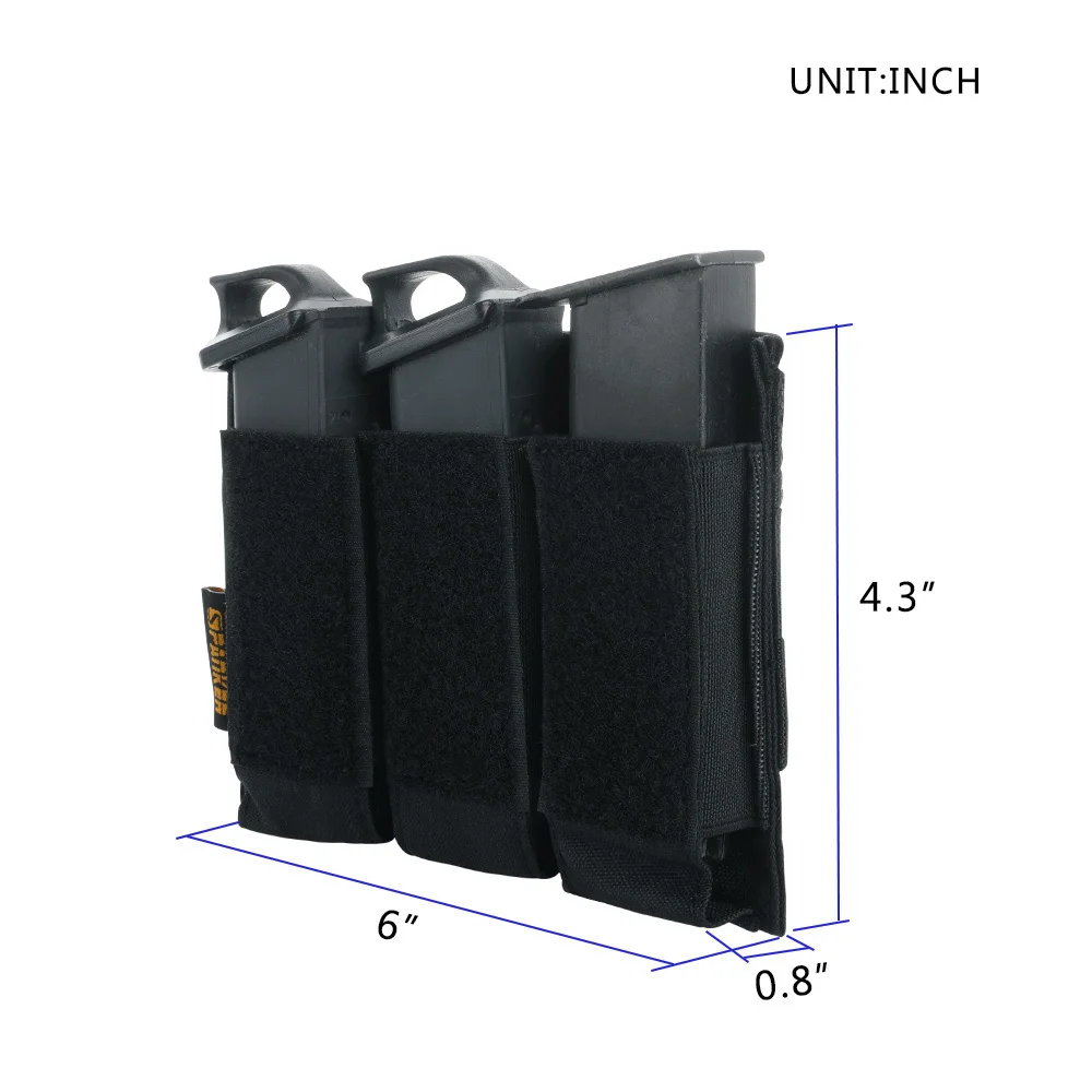 Portacargadores táctico triple 9mm con sistema MOLLE - imagen 5