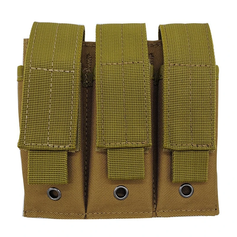 Cartuchera MOLLE triple con acceso rápido a tres compartimentos