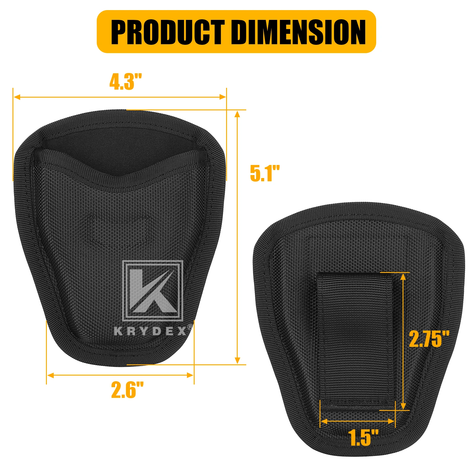KRYDEX Funda táctica para esposas 1000D de nailon - imagen 2