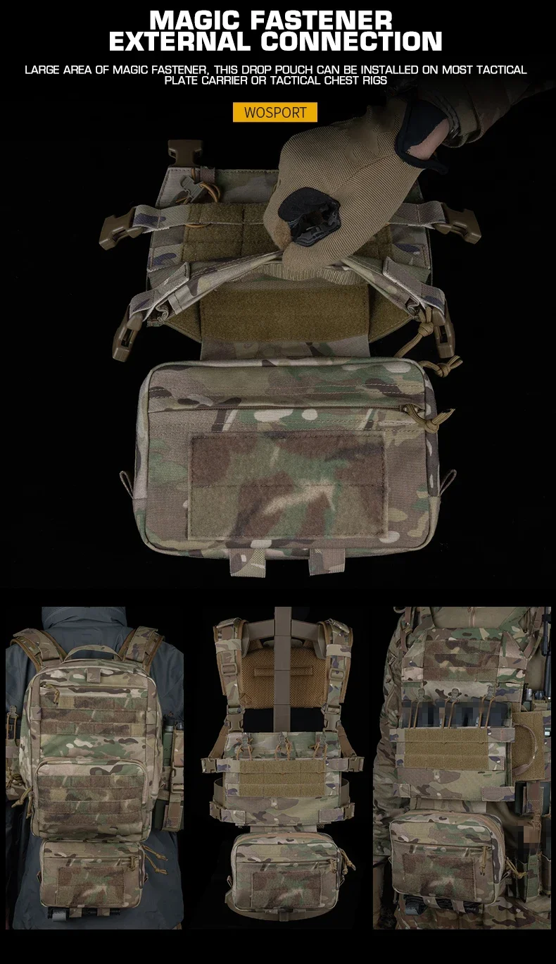 Bolsa táctica R-serie GP Drop Pouch con panel de velcro