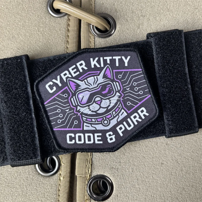 Parche táctico militar de moral CYRER KITTY COOE PURR - imagen 3