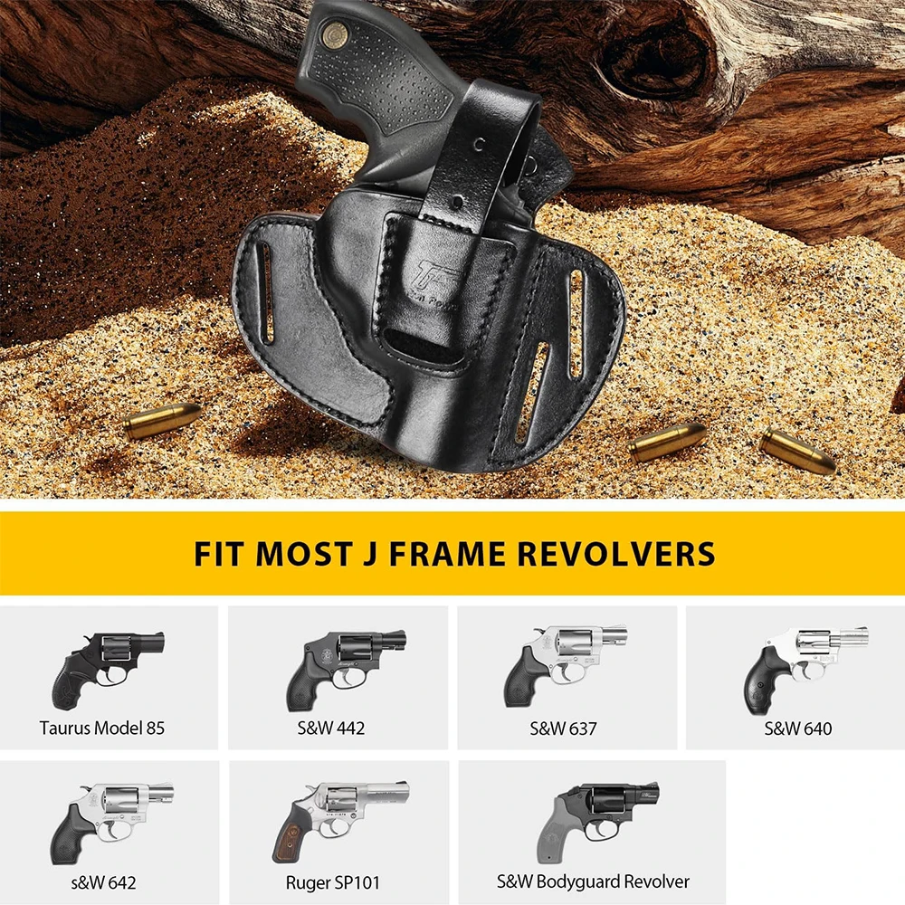 Funda de cuero para revólver S&W J-Frame y Ruger LCR .38 Special - imagen 2