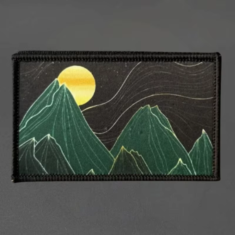 Parche táctico paisaje montañoso con gancho y bucle para ropa - imagen 3