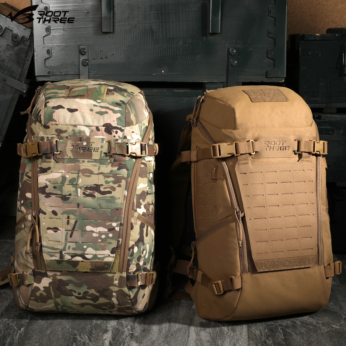 Mochila tactica MOLLE impermeable de nailon - multicapa desmontable