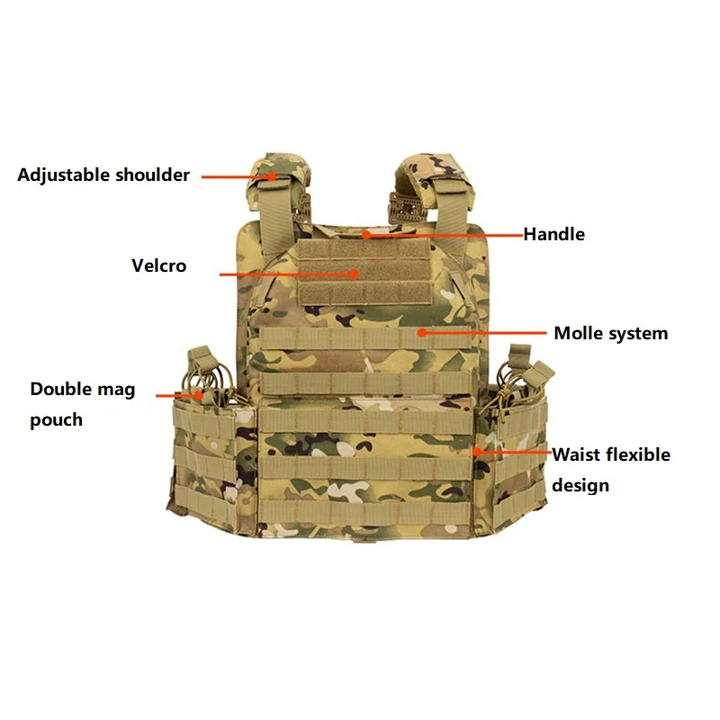 Chaleco táctico multicam liberación rápida con plaque carrier - imagen 2