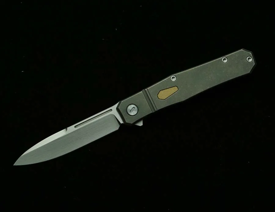 Cuchillo Plegable LEMIFSHE Acero M390 Titanio EDC - imagen 2