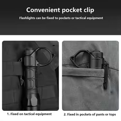 Anillo antideslizante táctico para linterna con clip adaptador