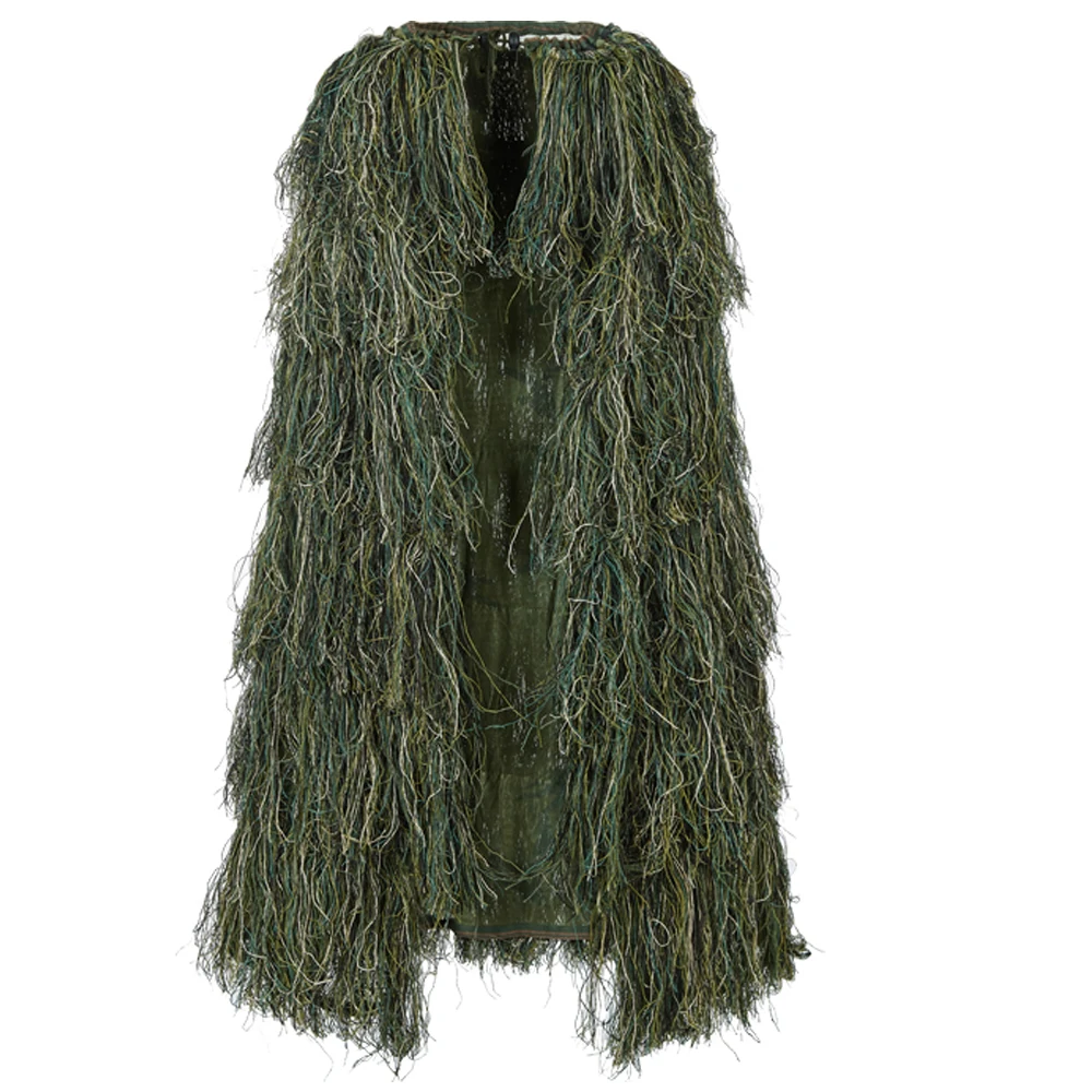Poncho Ghillie en uso durante simulación táctica