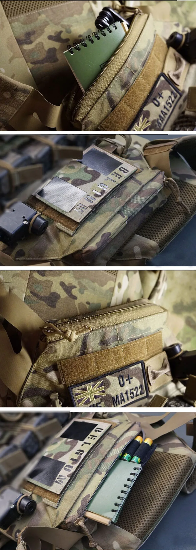 Bolsa de inserción táctica vista frontal