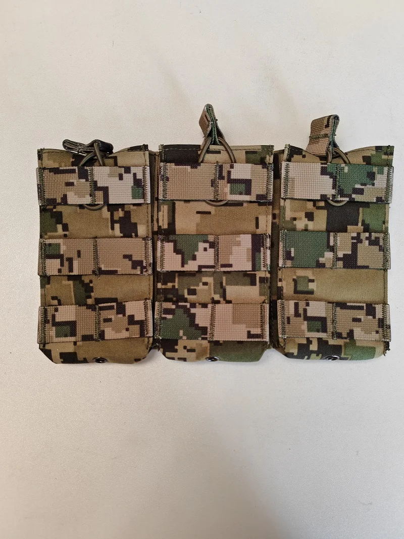 Bolsa triple MOLLE portacargadores – Ripstop para equipo táctico