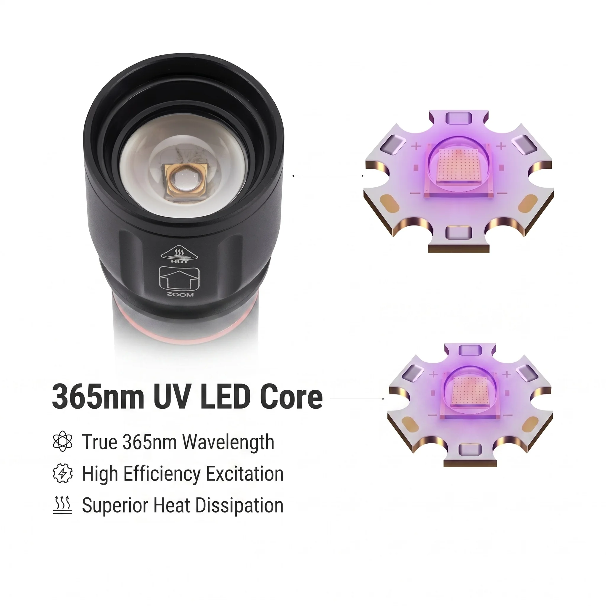 Linterna UV en uso para detección de manchas