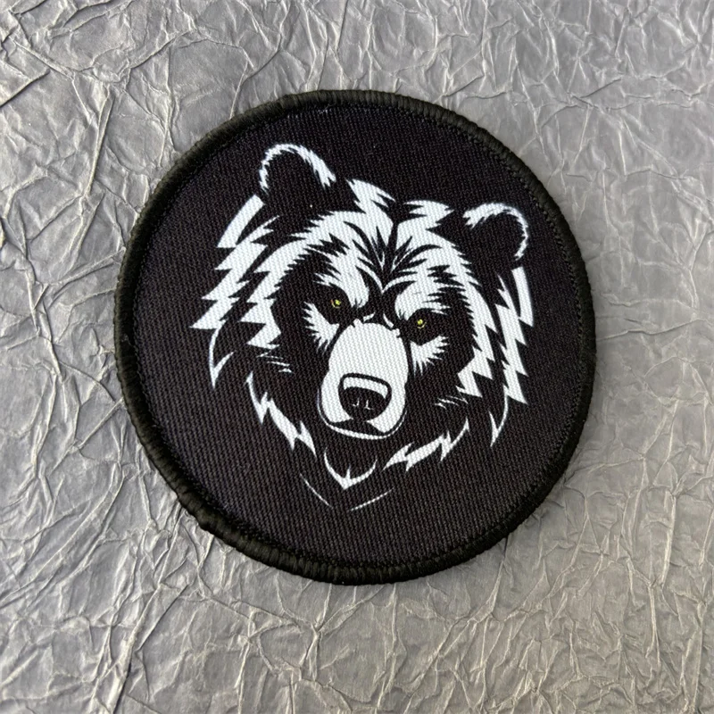 Parche táctico velcro oso negro – Insignia moral para uniforme - imagen 4
