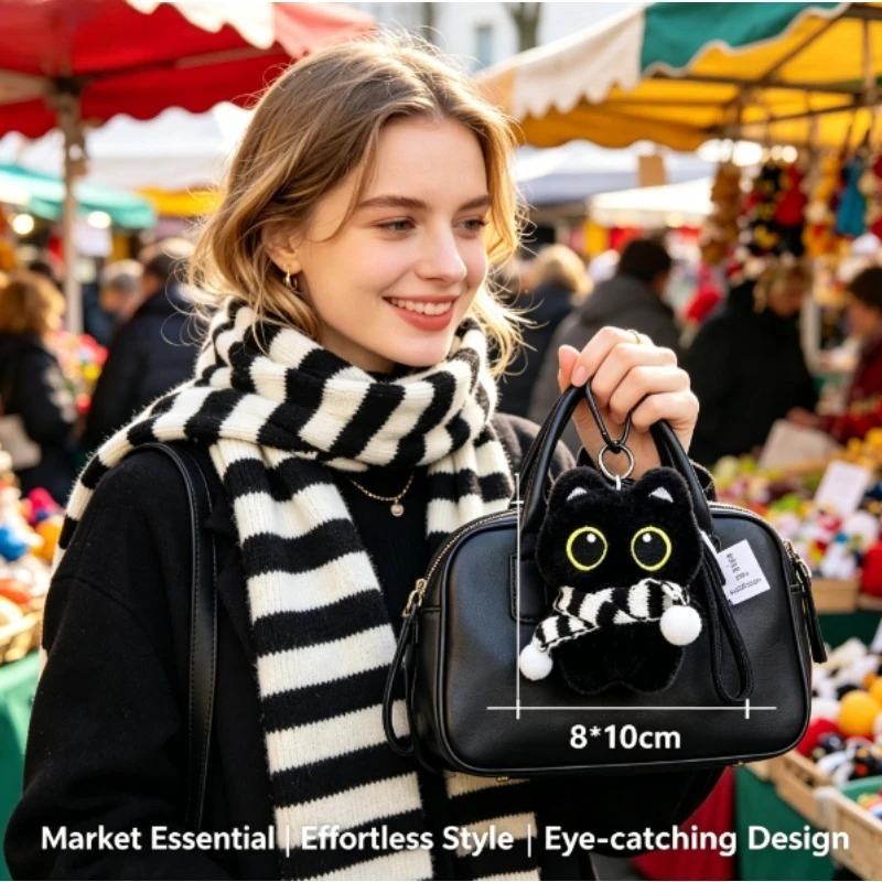 Luo Xiaohei llavero peluche gato - colgante mini para mochila