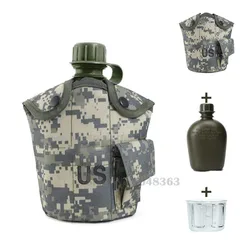 Bolsa de agua táctica MOLLE camuflaje porta botella para senderismo