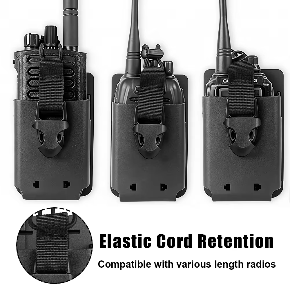 Funda MOLLE táctica para walkie talkie con clip liberación rápida
