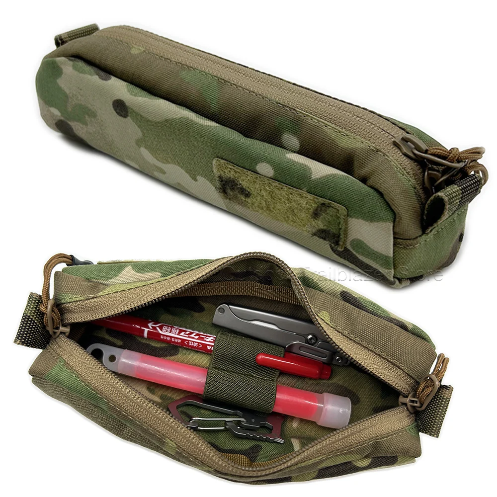 Estuche táctico EDC de nailon con cremallera compacta y duradera
