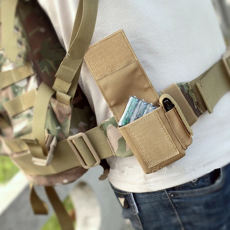 Bolsa táctica MOLLE EDC de nylon para riñonera y teléfono móvil