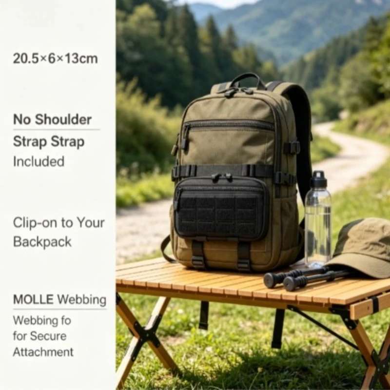 Bolsa táctica de cintura MOLLE con corte láser para accesorios - imagen 4