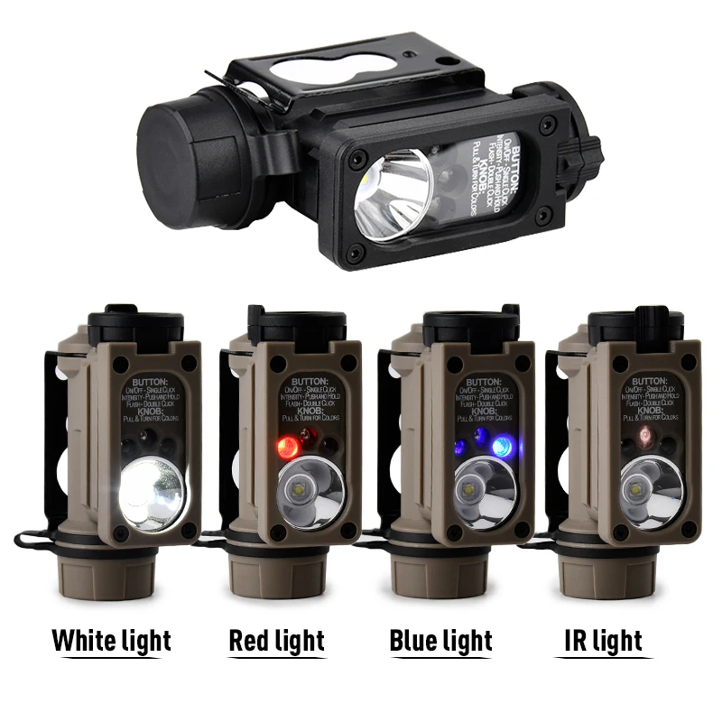 Sidewinder Linterna táctica para casco LED estroboscópica IR