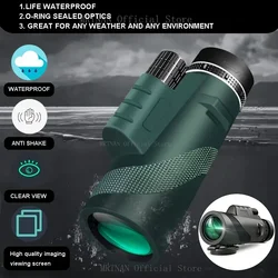 Telescopio portátil plegable con zoom HD para caza y camping