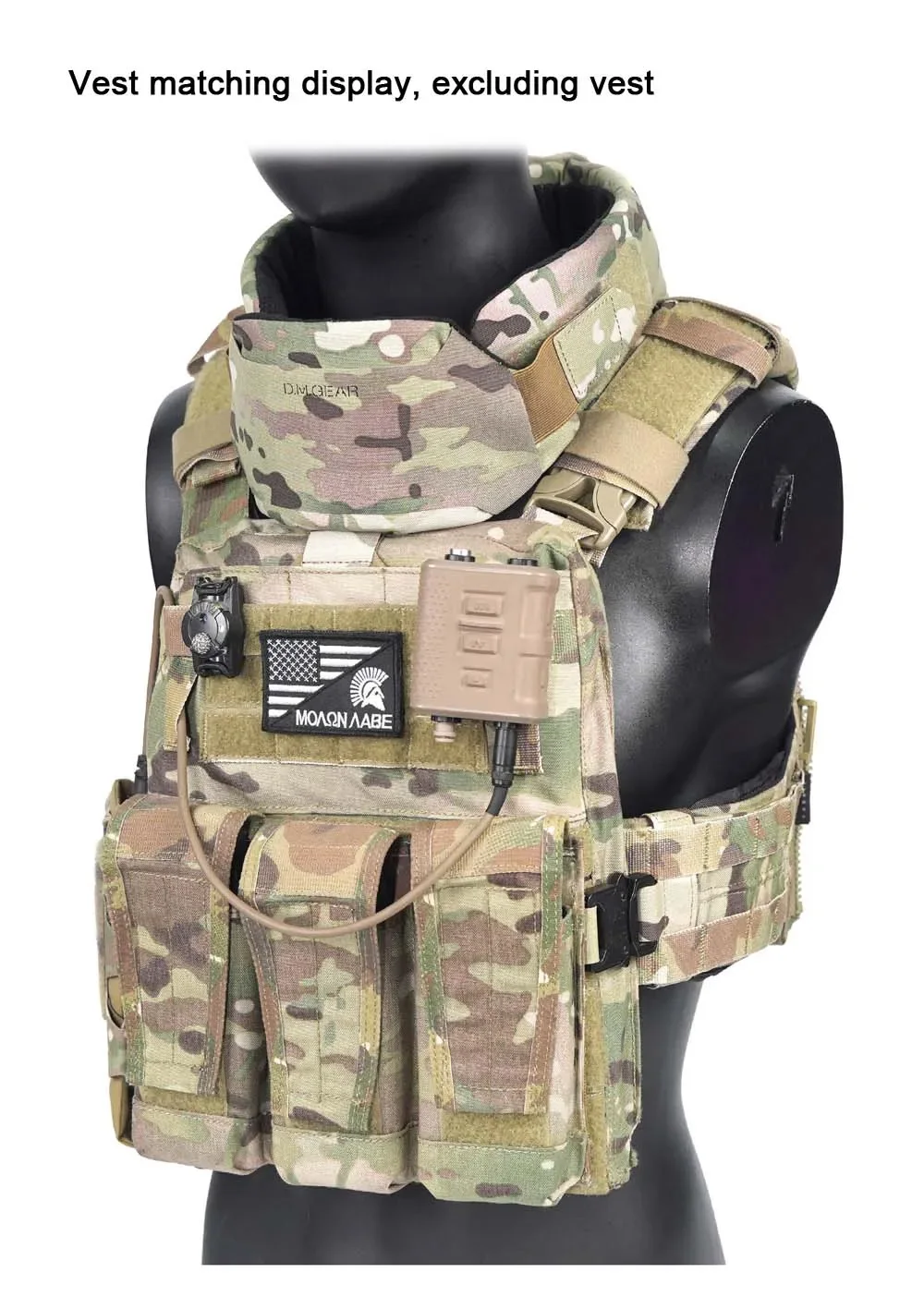 Protector de cuello táctico acolchado para chalecos JPC FCSK CPC - imagen 4