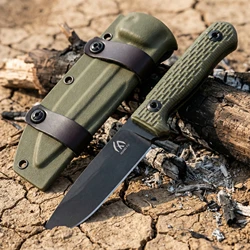 Cuchillo hoja fija táctico G10 con funda para exteriores
