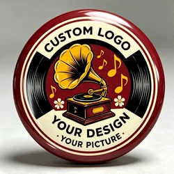 Placa identificativa magnética circular para uniformes y ropa laboral