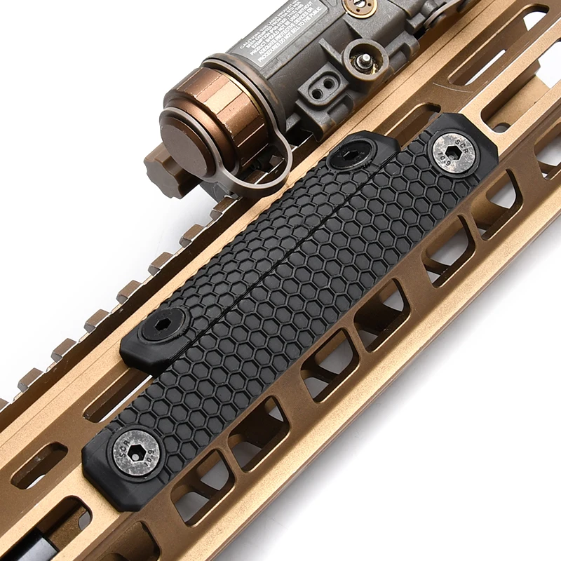 Cubiertas de riel M-LOK impresas 3D antideslizantes Airsoft negro - imagen 2