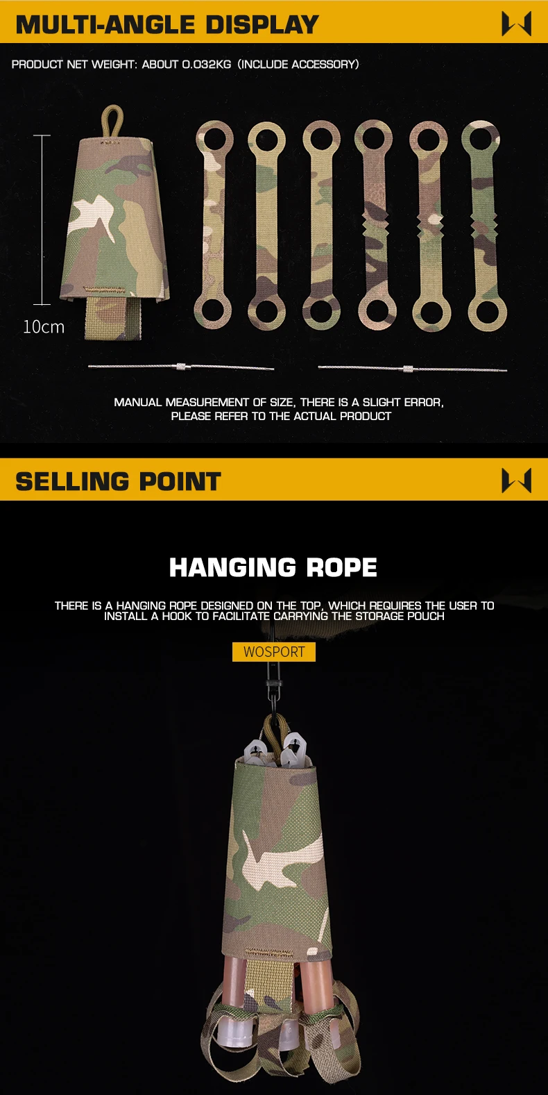 Bolsa táctica en tonos de camuflaje