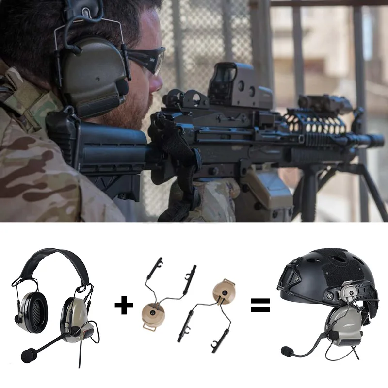 WADSN auriculares tácticos C2 con micrófono CS, protección auditiva - imagen 2
