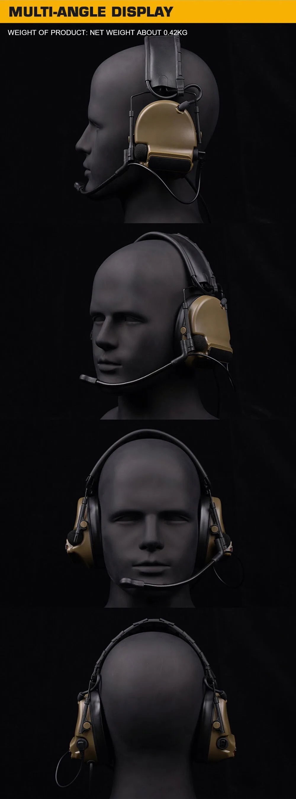 Auriculares COM TAC Gen5 en negro con diadema desmontable